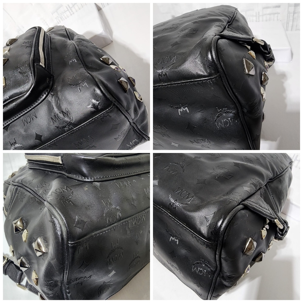 MCM Honshu Tantris Studded Backpack Black - Picture 15 of 16